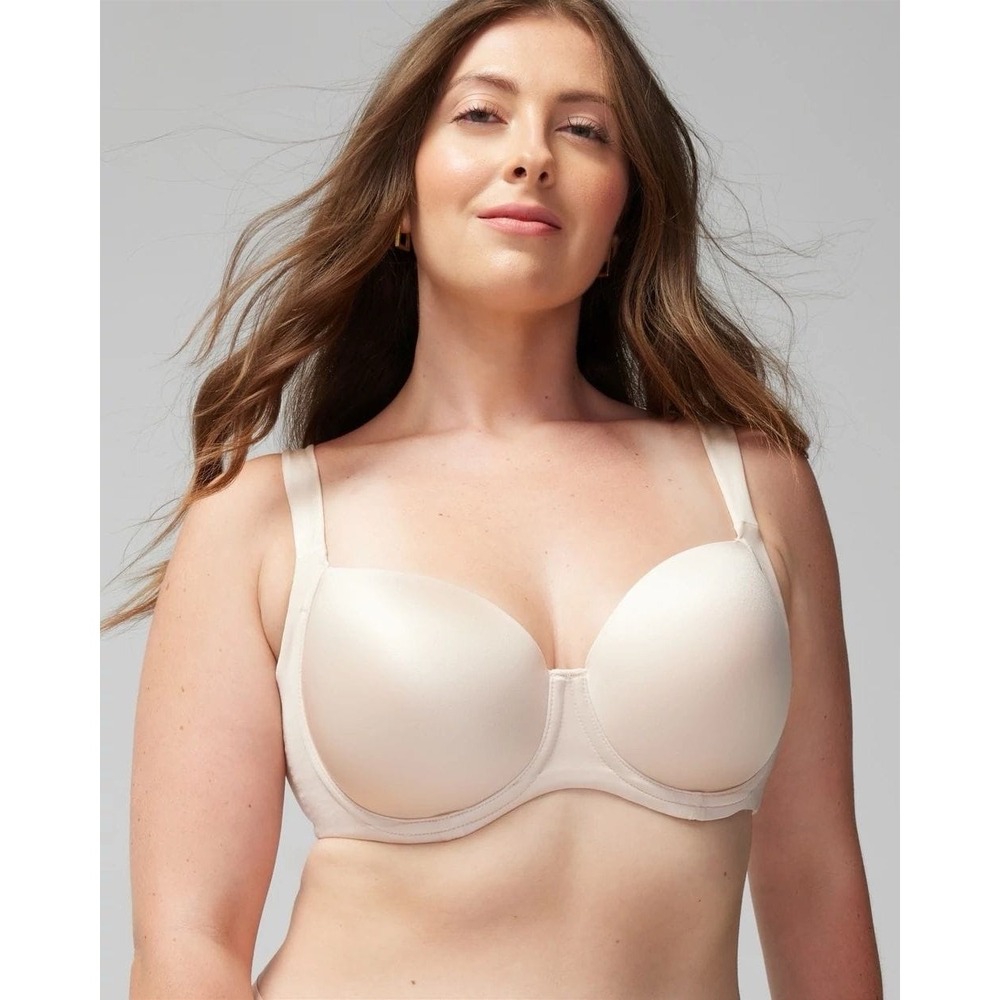 SOMA Stunning Support‎ Smooth Full Coverage Bra Plus Size 44DDD Pale Sand NEW